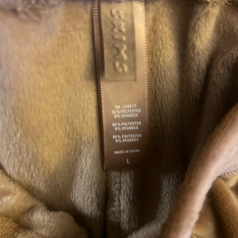 Skims Velour Wide-leg Track/Loungewear Pants in Sienna Brown Size Large - Picture 3 of 7